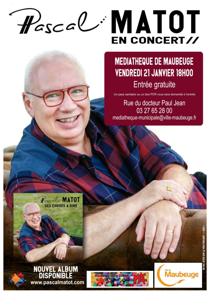 Pascal MATOT_concert médiathèque maubeuge_affiche 2